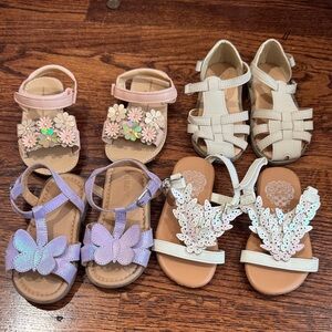 cupcakes & cashmere Kids Sandals - Cream, Pink, Purple